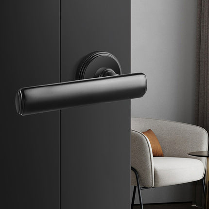 Brass Interior Door Handle Lock Set Bedroom Privacy Lock Modern Room Hardware
