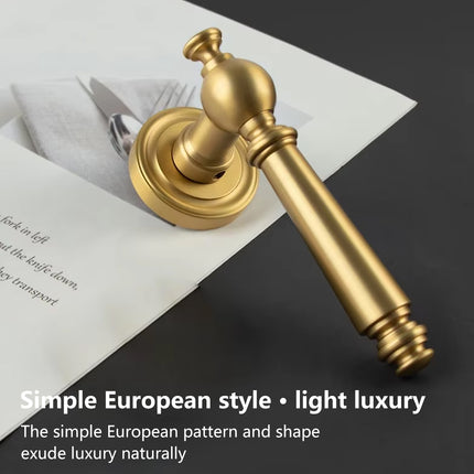 American Style Bedroom Door Handle Brass Interior Door Handle Modern Design