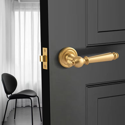 American Style Bedroom Door Handle Brass Interior Door Handle Modern Design