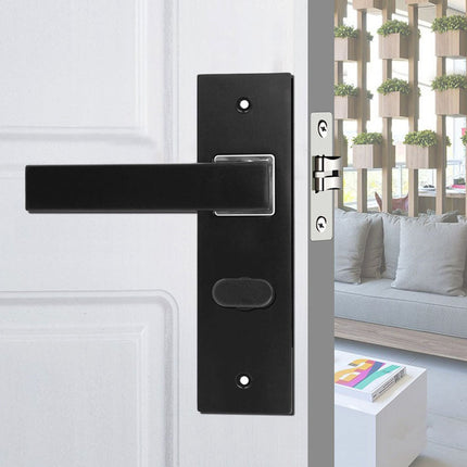 Matte Black Aluminium Alloy Lever Door Handle Lock