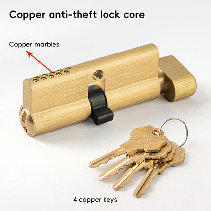 Matte Gold Lever Mortise Door Lock Handle Set