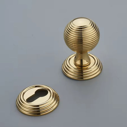 Luxury Round Door Handle Lock Set Gold Bedroom Interior Door Lock Privacy Knob