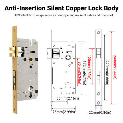 Luxury Round Door Handle Lock Set Gold Bedroom Interior Door Lock Privacy Knob