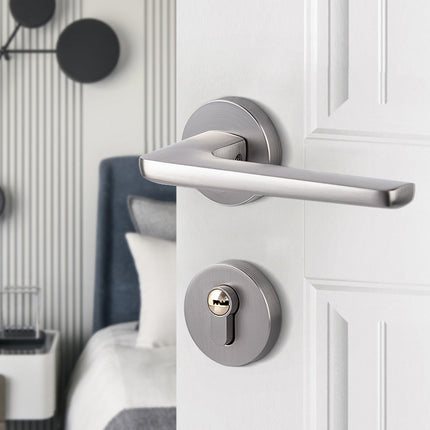 Zinc Alloy Door Lock Model Indoor Bedroom Handle Lock Black Privacy Room Lock