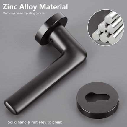 Zinc Alloy Door Lock Model Indoor Bedroom Handle Lock Black Privacy Room Lock