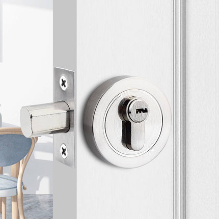 Door Double Sided Simple Lock High Strength Durable Brass Lock Core with Keys