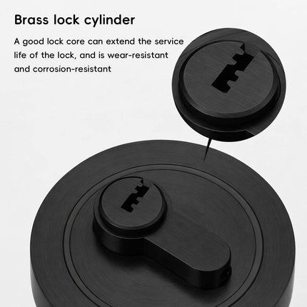 Door Double Sided Simple Lock High Strength Durable Brass Lock Core with Keys