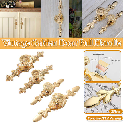 European Gold Cabinet Handle High End Luxury Copper Pull for Wardrobe Drawer Door
