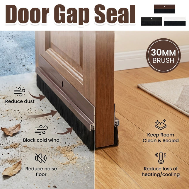 Aluminium Alloy Door Bottom Brush Seal 30mm