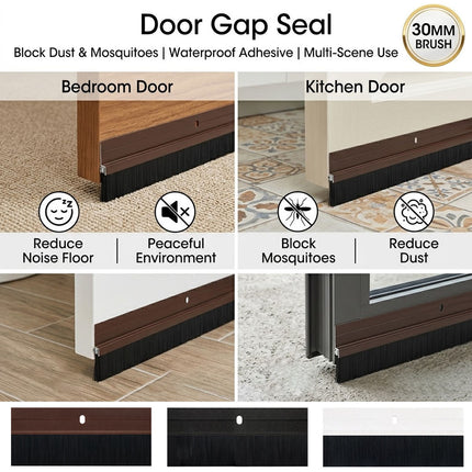 Aluminium Alloy Door Bottom Brush Seal 30mm