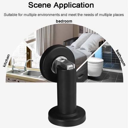 Door Stop Anti Collision Wall Door Retainer Suction Device for Home Office Use