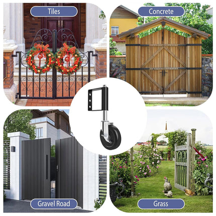 4 Inch Wheels Black Metal Pulleys Swivel Wheels Door Wheels Casters Heavy Duty