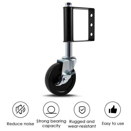 4 Inch Wheels Black Metal Pulleys Swivel Wheels Door Wheels Casters Heavy Duty