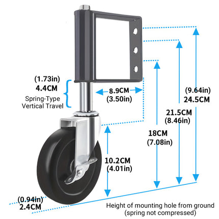 4 Inch Wheels Black Metal Pulleys Swivel Wheels Door Wheels Casters Heavy Duty