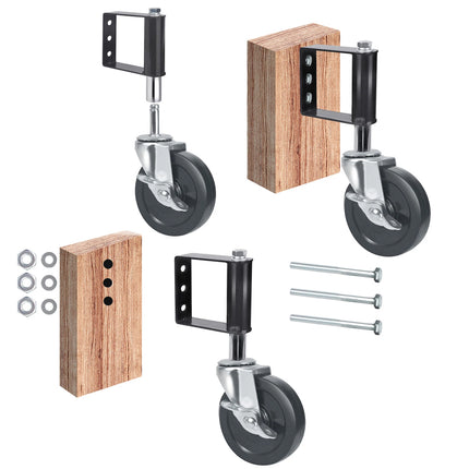 4 Inch Wheels Black Metal Pulleys Swivel Wheels Door Wheels Casters Heavy Duty