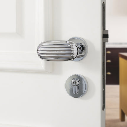 Bedroom Door Handle Household Oval Model Interior Room Door Hardware Accessory