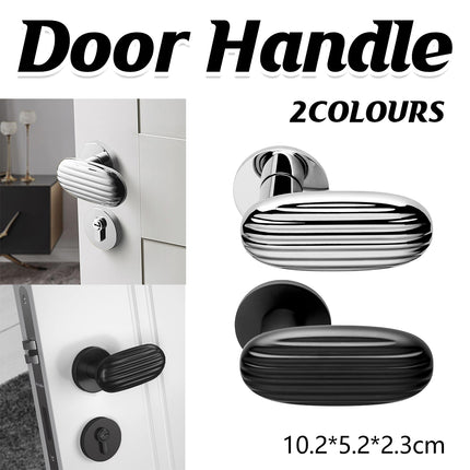 Bedroom Door Handle Household Oval Model Interior Room Door Hardware Accessory