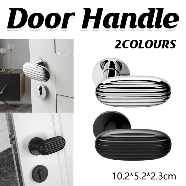 Bedroom Door Handle Household Oval Model Interior Room Door Hardware Accessory