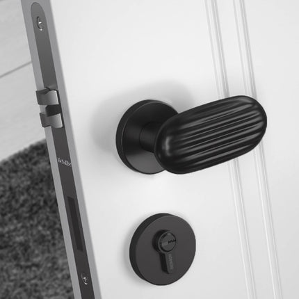 Bedroom Door Handle Household Oval Model Interior Room Door Hardware Accessory