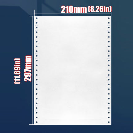 2PCS A4 Dot Matrix Printer Paper 210x297mm Total 2000 Sheets for Computer Office