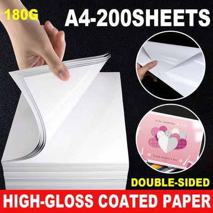 A4 Inkjet Coated High-Glossy Paper Double-Sided Poster Brochure Art Project Use