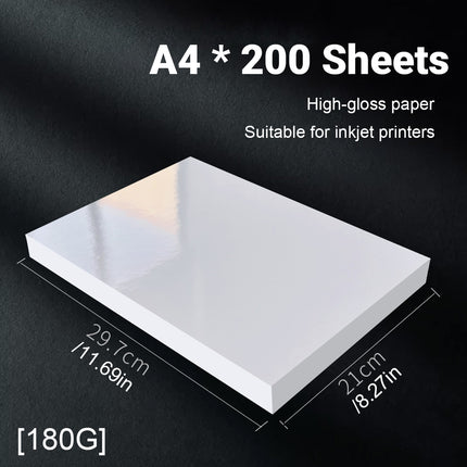 A4 Inkjet Coated High-Glossy Paper Double-Sided Poster Brochure Art Project Use
