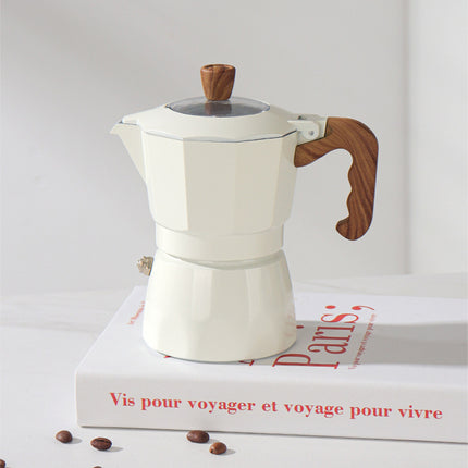 100ml 3.5pa Double Valve Moka Pot Stovetop Espresso Maker for Home Coffee Use