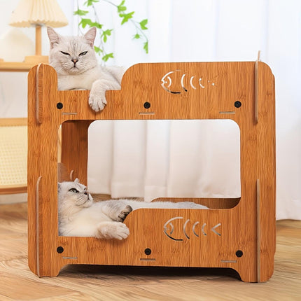 Large Double Layer Cat Scratcher Bed Durable Cat Claw Grinding Nest House Toy