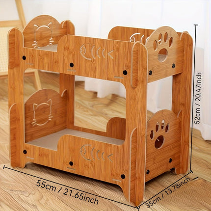 Large Double Layer Cat Scratcher Bed Durable Cat Claw Grinding Nest House Toy