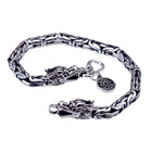 Gothic Double Dragon Head Bracelet for Men – Punk Style Alloy Chain 19cm 21cm