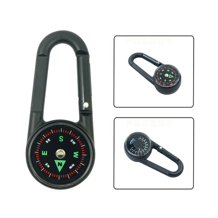 Compass Double Sided Portable Hiking Climbing Guide with Buckle Outdoor