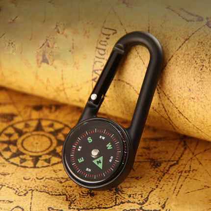 Compass Double Sided Portable Hiking Climbing Guide with Buckle Outdoor