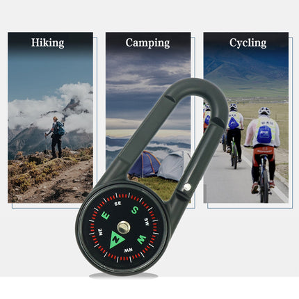 Compass Double Sided Portable Hiking Climbing Guide with Buckle Outdoor