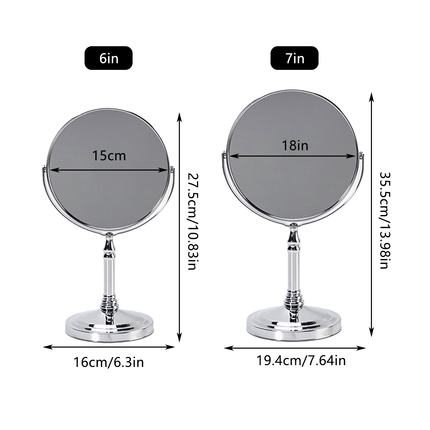 Makeup Mirror Double Sided Table Top Vanity Mirror Magnifying Cosmetic Mirror