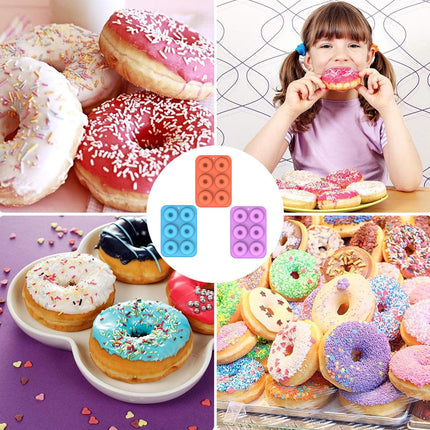 6 Even Silicone Donut Mold Baking Cake DIY Baking Oven