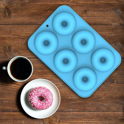 6 Even Silicone Donut Mold Baking Cake DIY Baking Oven