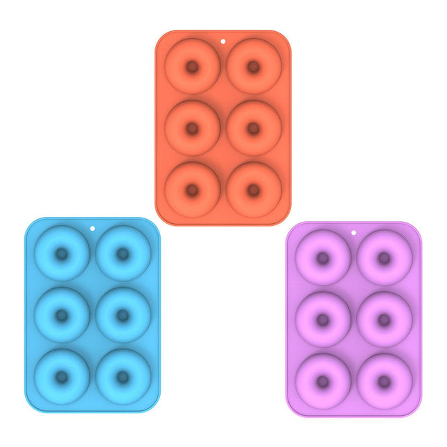 Factory In Stock 6 Even Silicone Donut Mold Baking Cake Diy Baking Oven Wholesale