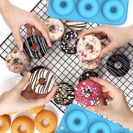 6 Even Silicone Donut Mold Baking Cake DIY Baking Oven