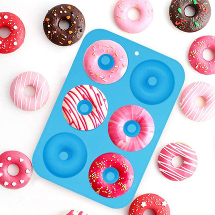 6 Even Silicone Donut Mold Baking Cake DIY Baking Oven