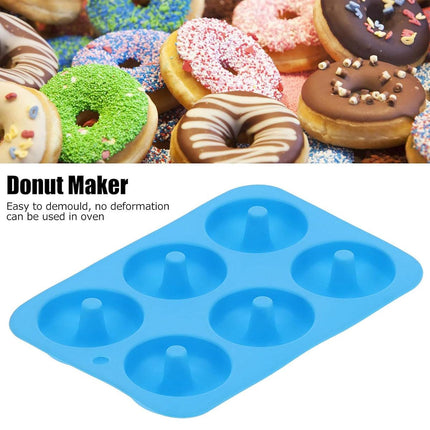 6 Even Silicone Donut Mold Baking Cake DIY Baking Oven