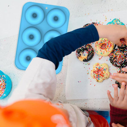 6 Even Silicone Donut Mold Baking Cake DIY Baking Oven