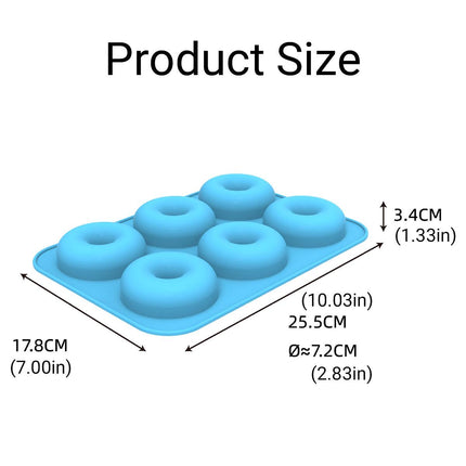 6 Even Silicone Donut Mold Baking Cake DIY Baking Oven