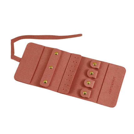 Portable Microfiber Jewelry Storage Bag Roll Organizer for Earrings Necklaces