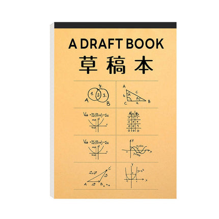 Math Theme Draft Books 153x225mm 6 or 12 Pack