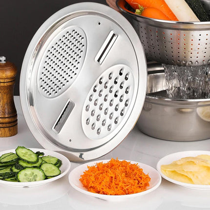 Multifunctional 201 Stainless Steel Basin 3 in 1 Colanders Basin Mixing Bowl Set