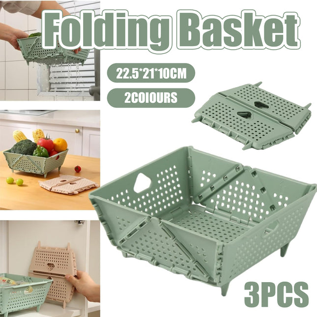 Collapsible Vegetable Washing Basket Foldable Durable for Kitchen Sink Storage