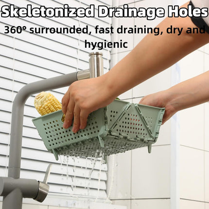 Collapsible Vegetable Washing Basket Foldable Durable for Kitchen Sink Storage