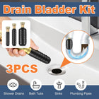 3PCS Drain Bladder Kit Fits 1-6in Pipe Quickly Clean for Toilet Sink Pipe Sewer