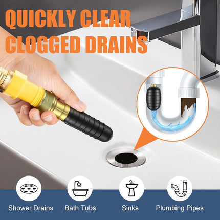 3PCS Drain Bladder Kit Fits 1-6in Pipe Quickly Clean for Toilet Sink Pipe Sewer