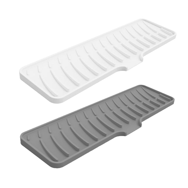 Silicone Long Drain Mat for Sink Non-Slip Water Diversion Kitchen Bathroom